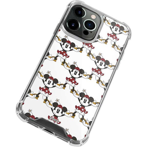 Disney Minnie Mouse Pattern Formation iPhone 14 Pro Clear Case